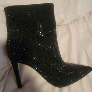 INC black sparkle boots size 7 NWT